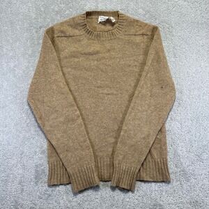 Vintage Saturday's Generation Sweater Size XL Tan 100% Shetland Wool Crewneck